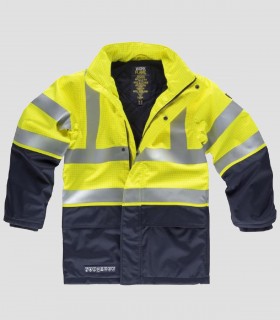 Parka Impermeable Ignífuga y Antiestática Alta visibilidad