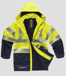 Parka Impermeable Ignífuga y Antiestática Alta visibilidad