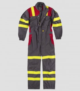 Buzo Ignífugo y Antiestático Alta visibilidad Gris