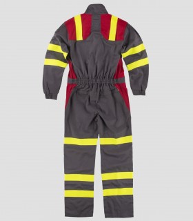 Buzo Ignífugo y Antiestático Alta visibilidad Gris