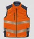 Chaleco reversible acolchado Alta visibilidad Marino y Naranja