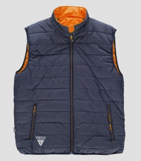 Chaleco reversible acolchado Alta visibilidad Marino y Naranja