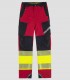 Pantalón elástico Alta visibilidad Rojo, Negro y Amarillo