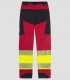 Pantalón elástico Alta visibilidad Rojo, Negro y Amarillo