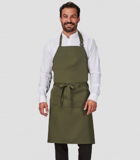 Delantal con peto Caqui