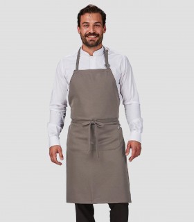 Delantal con peto Ceniza