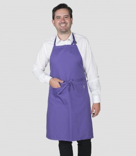 Delantal con peto Morado