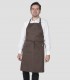 Delantal con peto Marrón