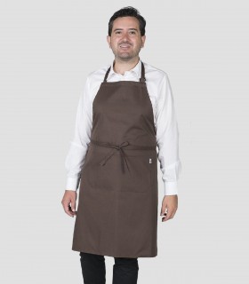 Delantal con peto Marrón