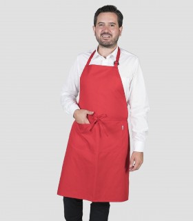 Delantal con peto Rojo