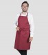 Delantal con peto Burdeos
