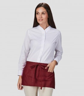 Delantal camarero con bolsillo Burdeos