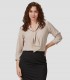 Blusa mujer Cuello Lazo Flavia Beige