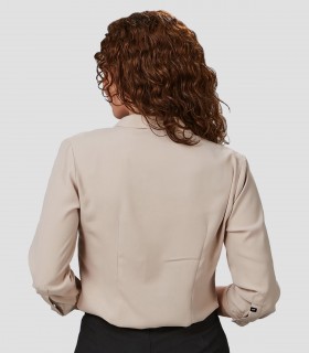 Blusa mujer Cuello Lazo Flavia Beige