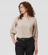 Blusa mujer manga rizada Rosanna Beige