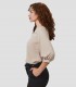 Blusa mujer manga rizada Rosanna Beige