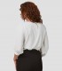 Blusa mujer manga rizada Rosanna Blanco
