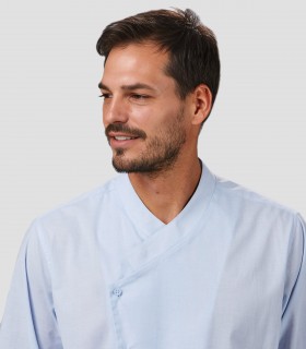 Camisa cuello cocinero Marcello Celeste