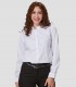 Camisa mujer cuello Mao Elastan Red Line Blanca
