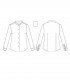 Camisa mujer cuello Mao Elastan Red Line Blanca