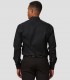 Camisa hombre cuello Mao Elastan Red Line Negra