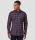 Camisa hombre Augusto Cuadro Marrón-Marino