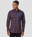 Camisa hombre Slim Fit Augusto Marrón-Marino