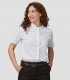 Camisa mujer MC cuello Mao Elastan Red Line Blanca