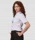 Camisa mujer MC cuello Mao Elastan Red Line Blanca