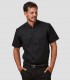 Camisa hombre MC cuello Mao Elastan Red Line Negra