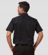 Camisa hombre MC cuello Mao Elastan Red Line Negra