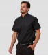 Camisa hombre MC cuello Mao Elastan Red Line Negra