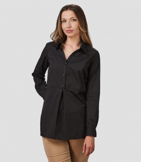 Camisa mujer Manga Roll Up Livia Negro