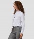Camisa mujer cuello Mao Interlock Renata Blanca