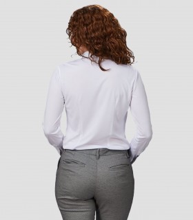 Camisa mujer cuello Mao Interlock Renata Blanca