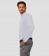 Camisa hombre cuello Mao Interlock Pietro Blanca