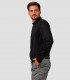 Camisa hombre Slim Fit cuello Mao Pietro Negra