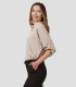 Blusa mujer manga Roll Up Micaela Beige