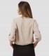 Blusa mujer manga Roll Up Micaela Beige