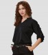 Blusa mujer manga Roll Up Micaela Negra