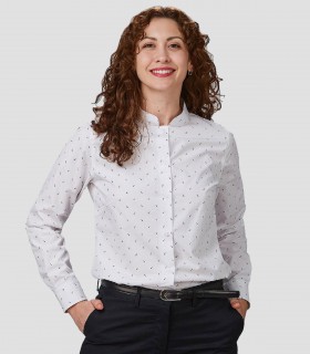 Camisa mujer cuello Mao Ginevra