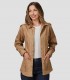 Camisa unisex manga Roll Up Michele Camel