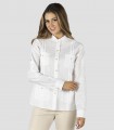 Guayabera mujer Cuello Mao Isabela Blanca