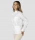 Guayabera mujer Cuello Mao Isabela Blanca