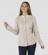 Guayabera mujer Cuello Mao Isabela Beige