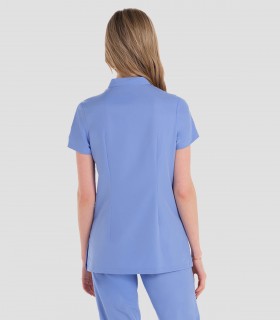 Casaca mujer elástica cremallera Azul