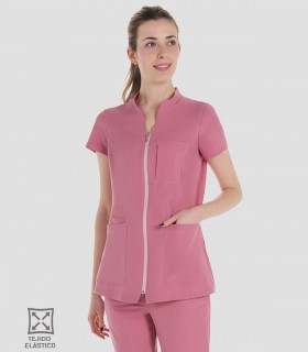 Casaca mujer elástica cremallera Rosa