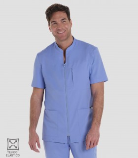 Casaca unisex elástica cremallera Azul