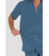 Casaca unisex elástica cremallera Petróleo
