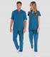 Casaca unisex elástica cremallera Petróleo